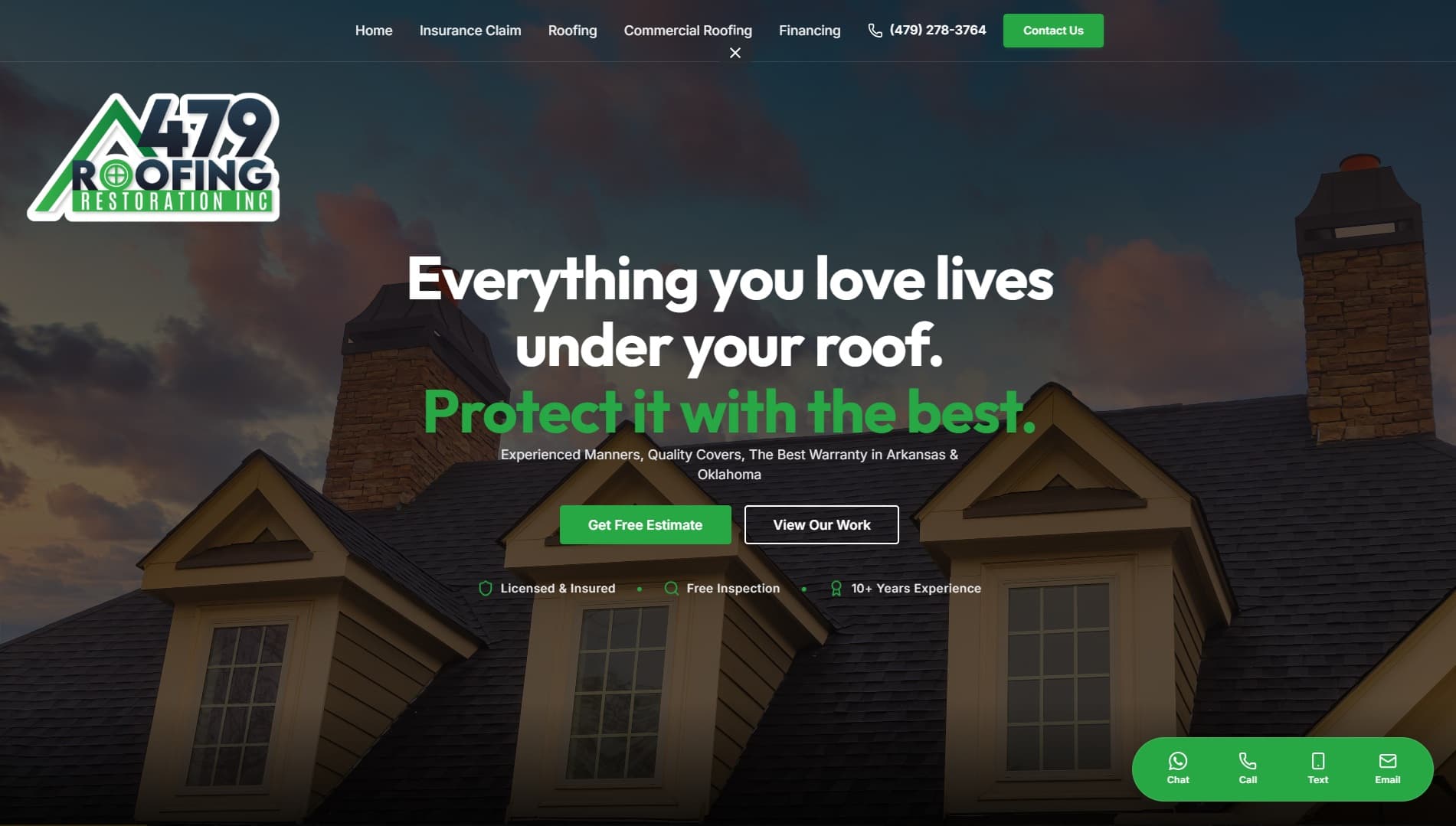 Sitio web de 479 Roofing & Restoration